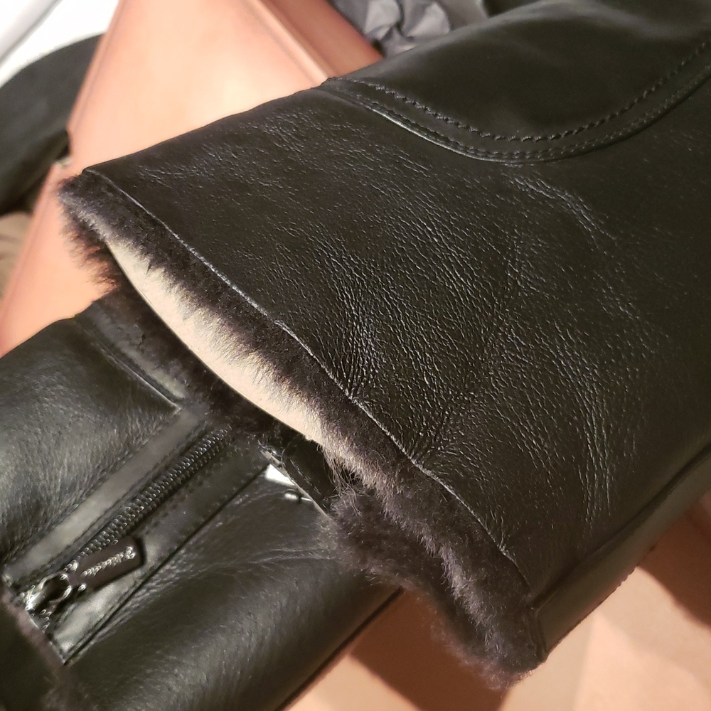 Blondo NEW Fabrizia Waterproof Tall Riding Boots Genuine Shearling Lamb Leather - Picture 11 of 17
